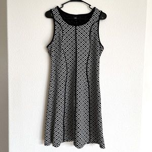 Mossimo Black/White Print Sleeveless Dress
